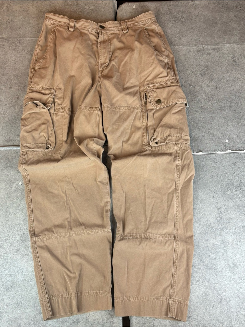 Y2k Ruff Hewn Brown Cargo Pants Mens 34x32